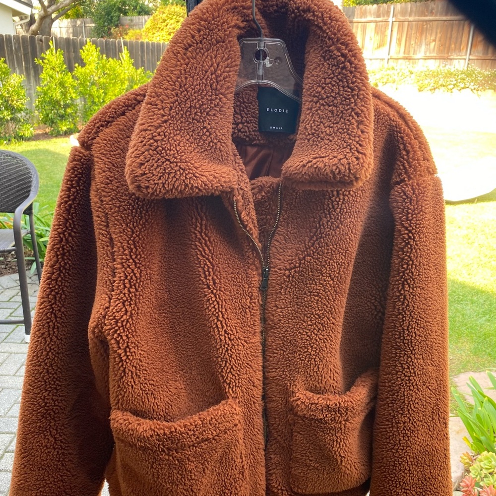 Elodie Fuzzy Rust Jacket - image 5